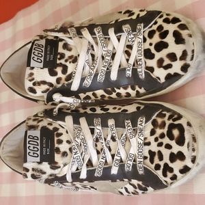 Golden goose leopard superstar sneaker